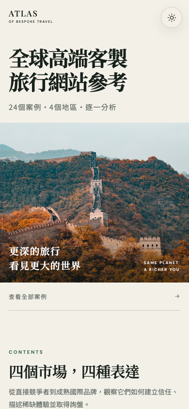 Mobile view of Atlas of Bespoke Travel
